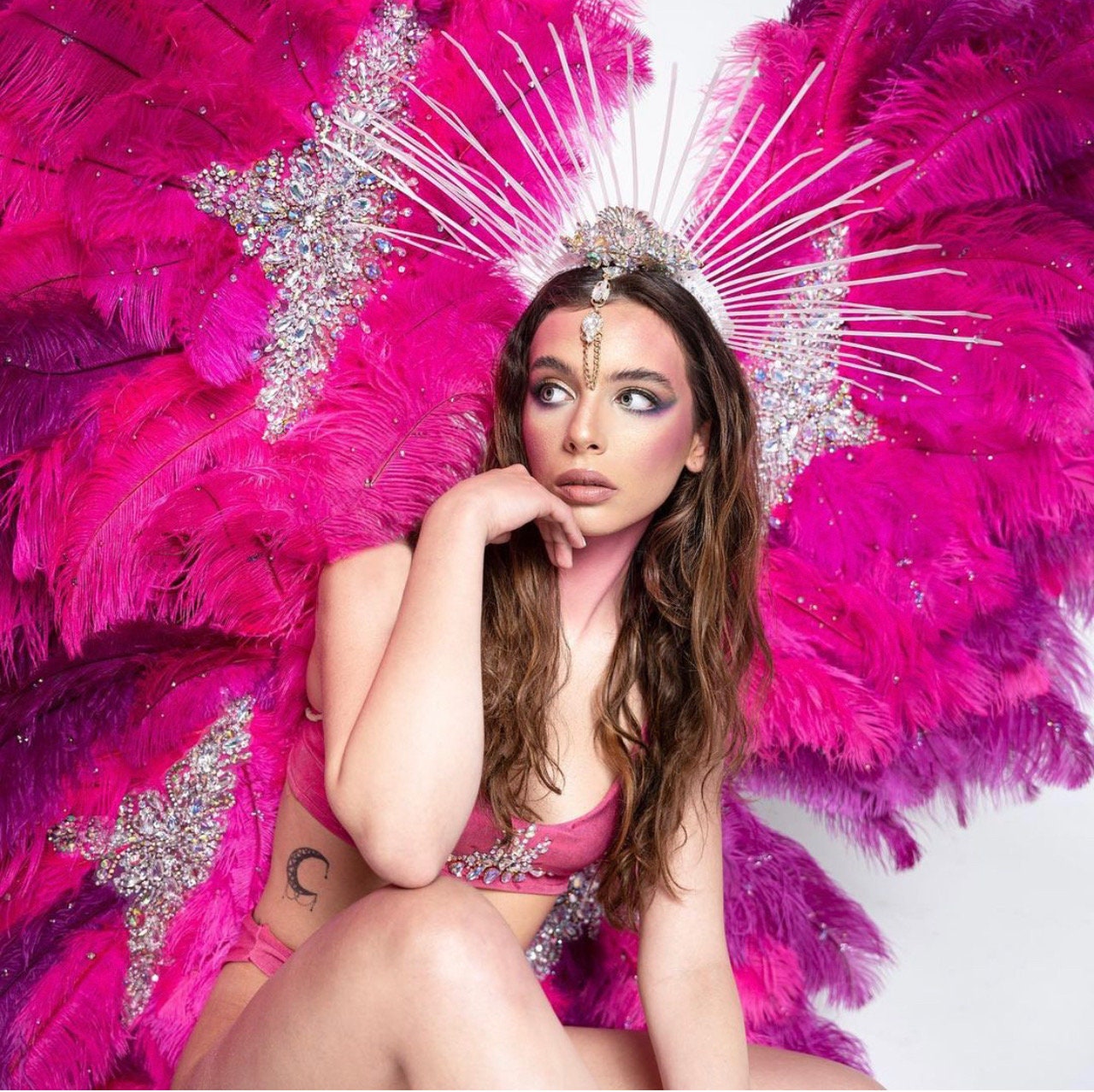 Costume Carnival Pink Angel Wings Set